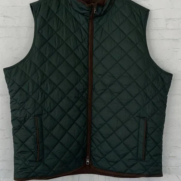 Peter Millar Men's Balsam Green Essex Quilted Travel Vest Size M NWT $228 - Picture 4 of 5